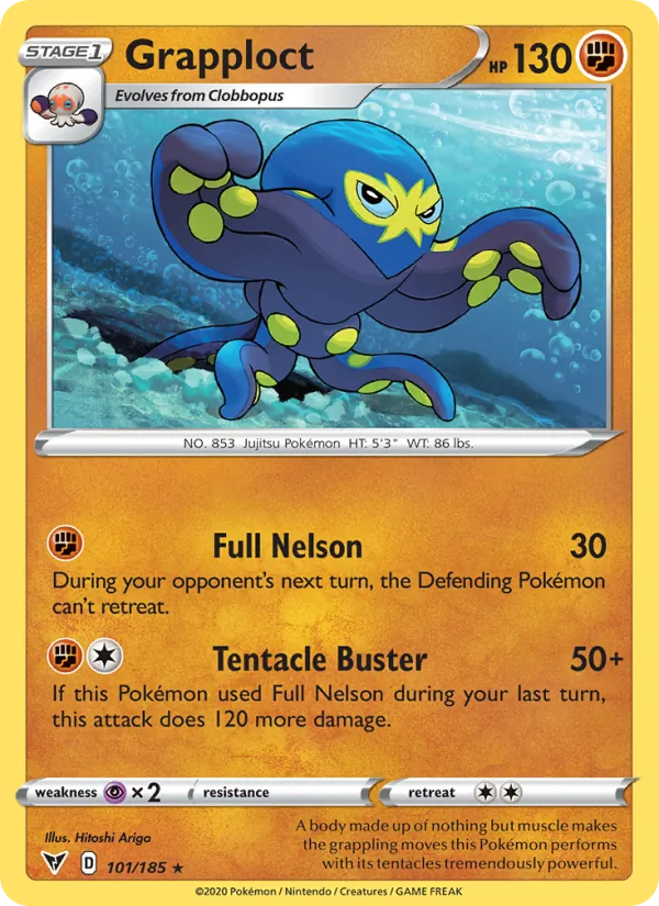 Grapploct Pokémon card