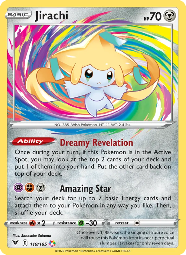 Jirachi Pokémon card