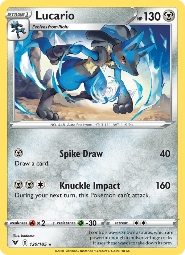 Lucario Pokémon card