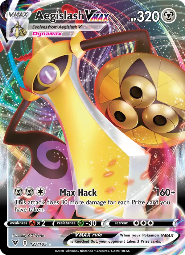Aegislash VMAX Pokémon card