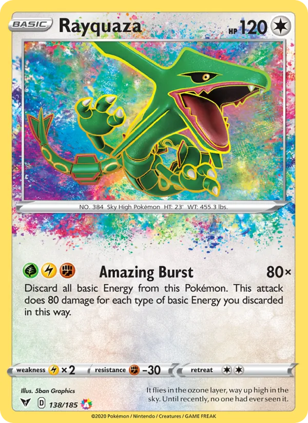 Rayquaza Pokémon card