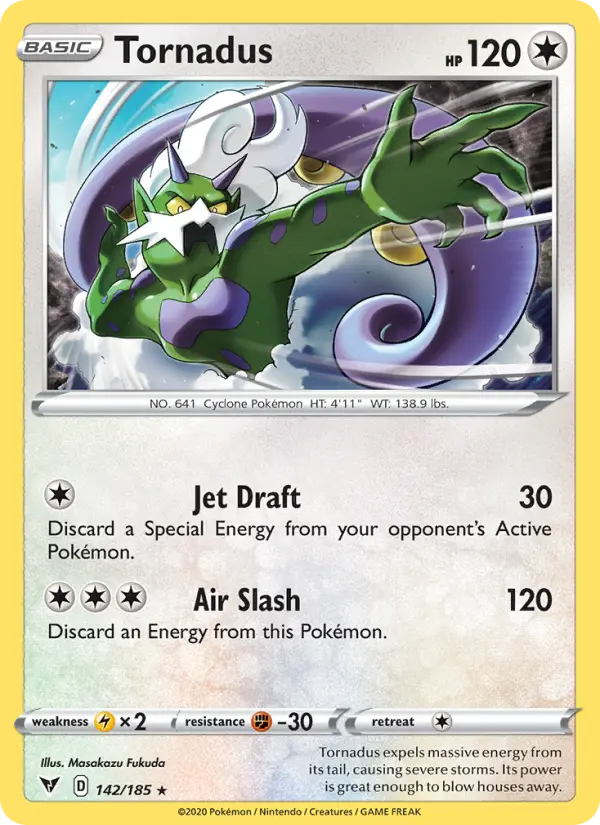 Tornadus Pokémon card