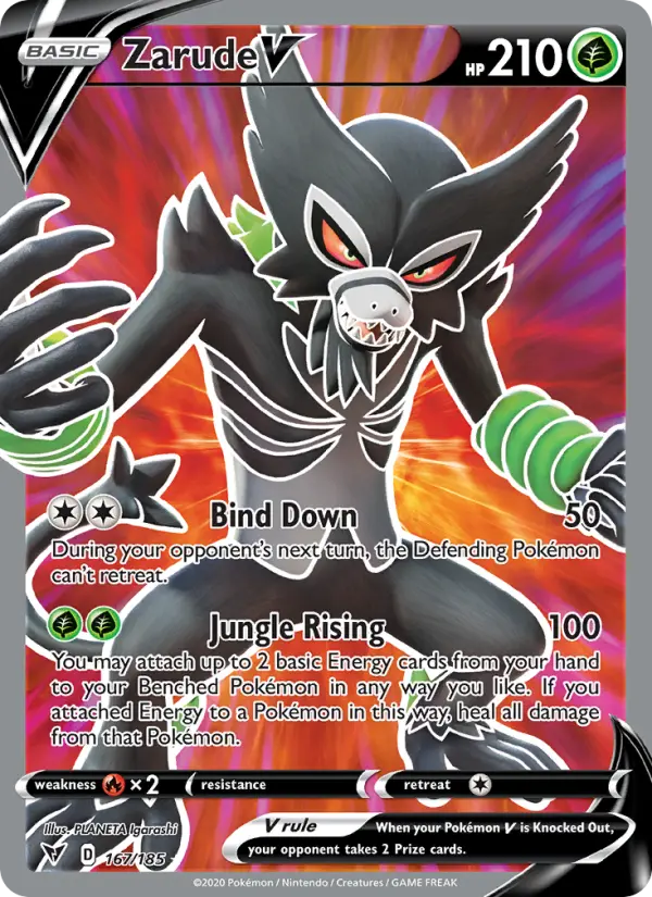 Zarude V Pokémon card