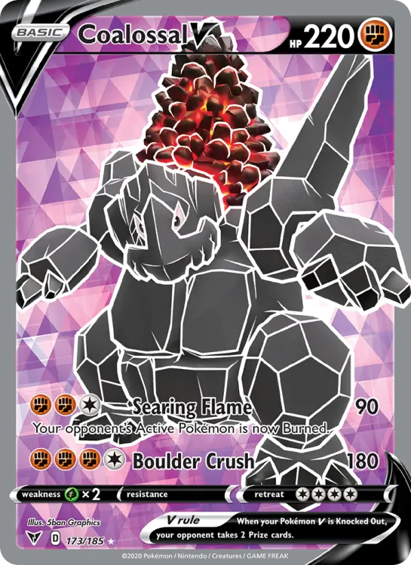 Coalossal V Pokémon card