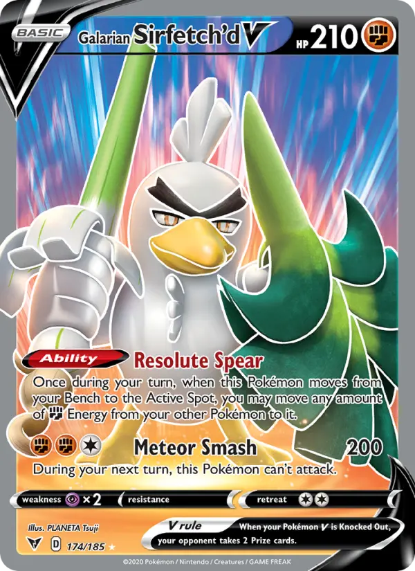 Galarian Sirfetch'd V Pokémon card