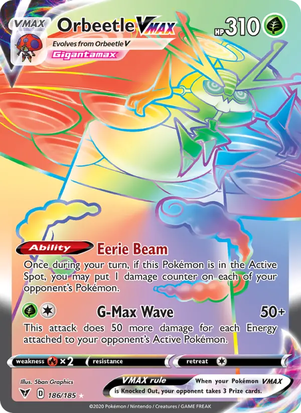 Orbeetle VMAX Pokémon card