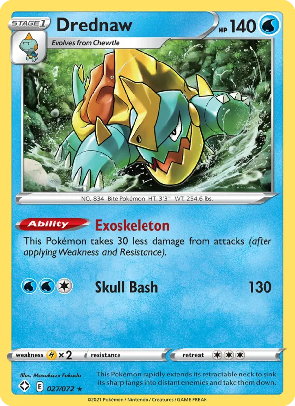 Drednaw Pokémon card