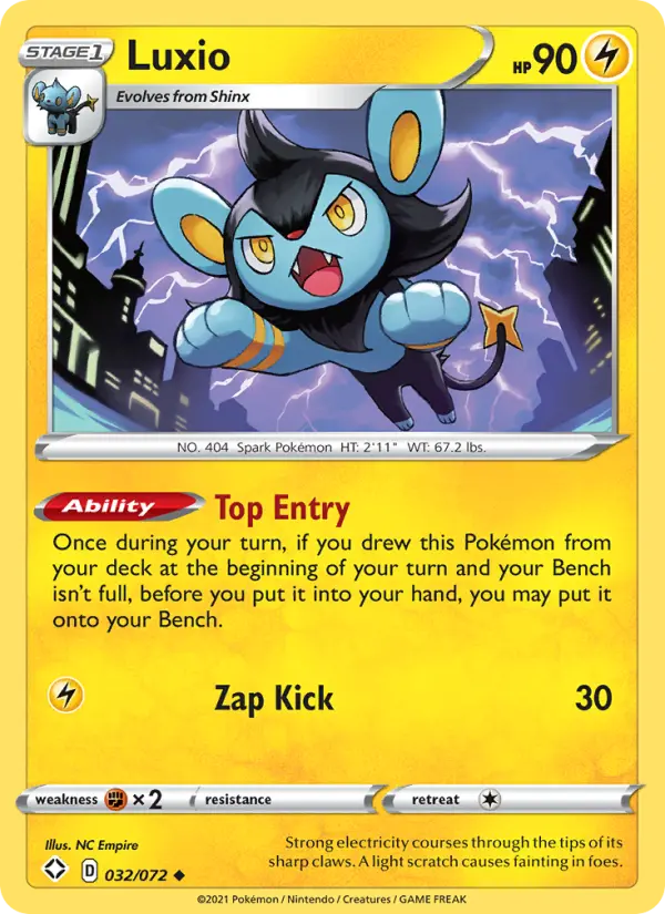 Luxio Pokémon card