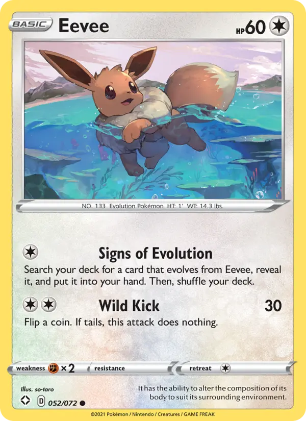 Eevee Pokémon card