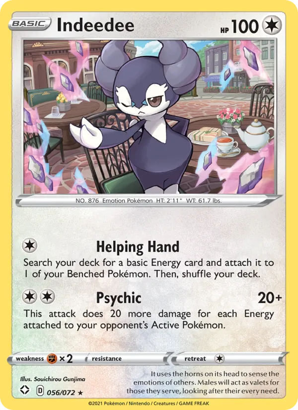 Indeedee Pokémon card