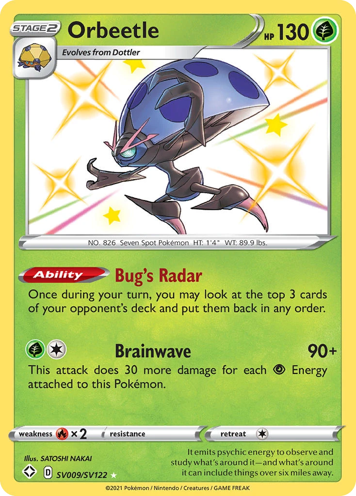 Orbeetle Pokémon card