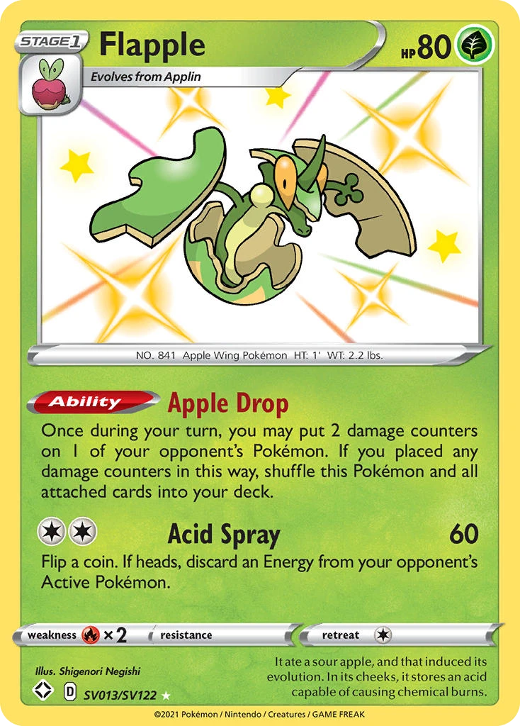Flapple Pokémon card