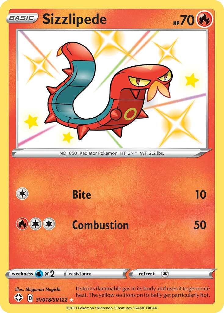 Sizzlipede Pokémon card
