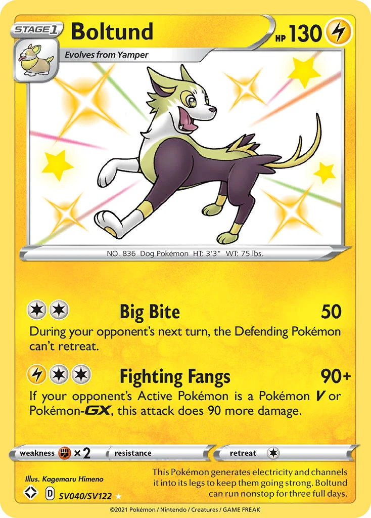 Boltund Pokémon card