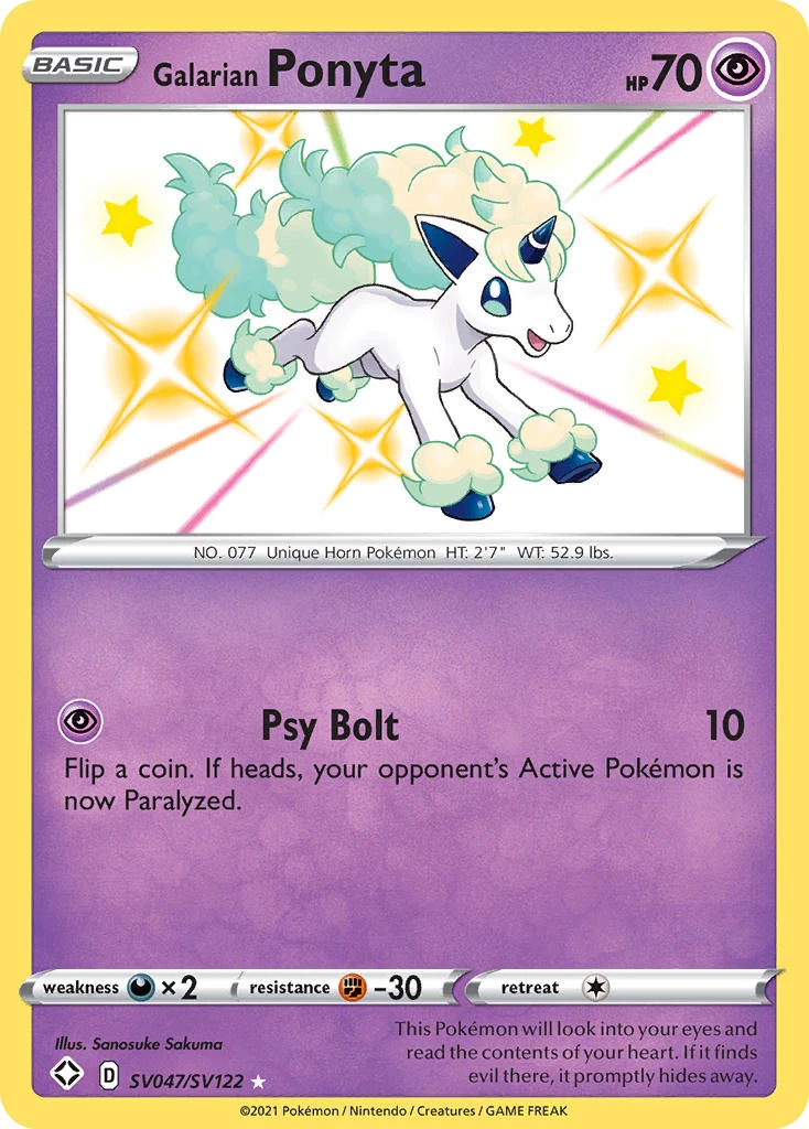 Galarian Ponyta Pokémon card