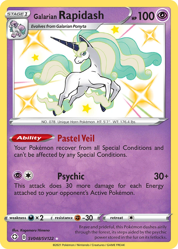 Galarian Rapidash Pokémon card
