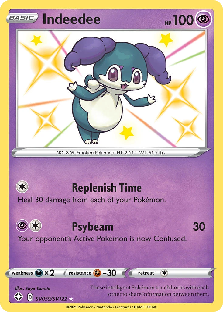 Indeedee Pokémon card