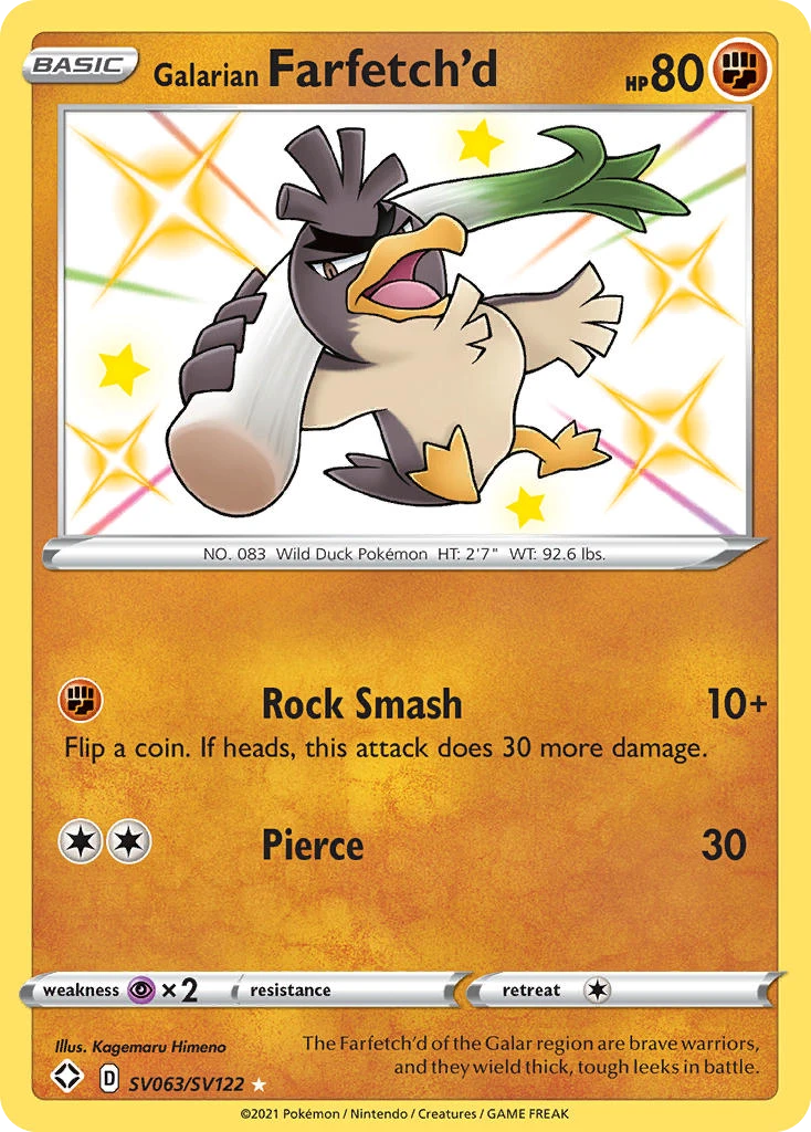 Galarian Farfetch'd Pokémon card