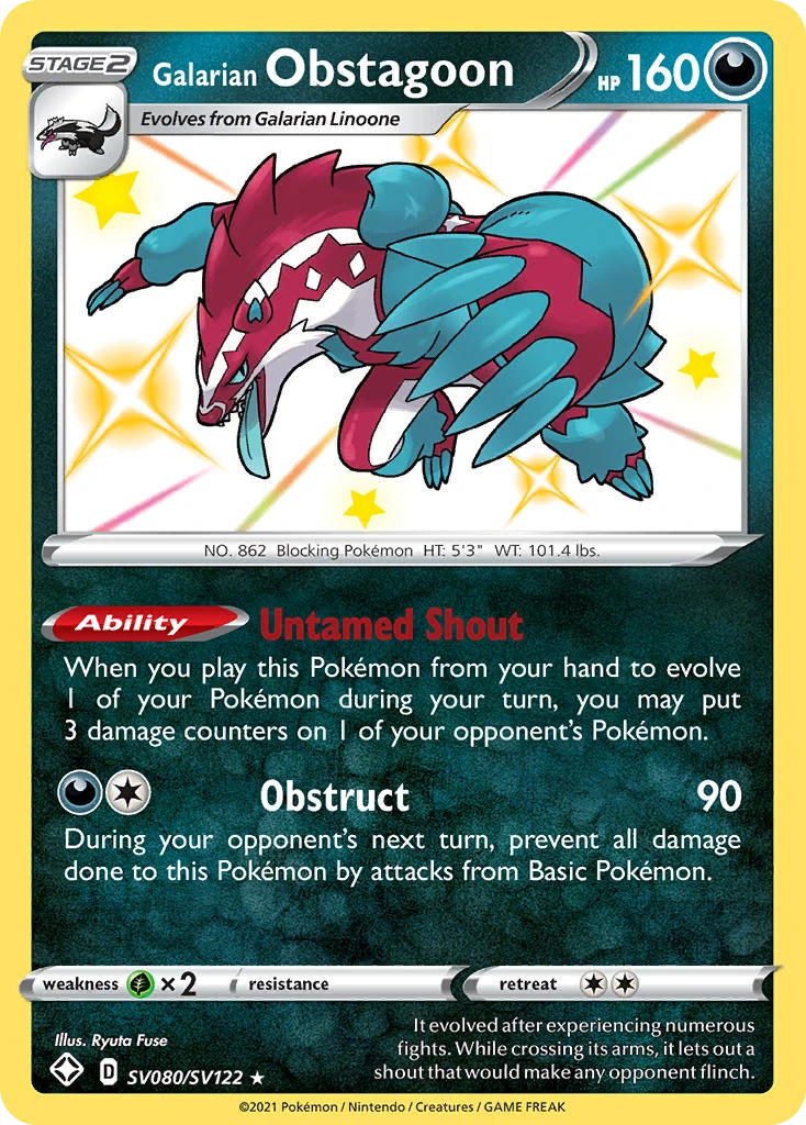Galarian Obstagoon Pokémon card