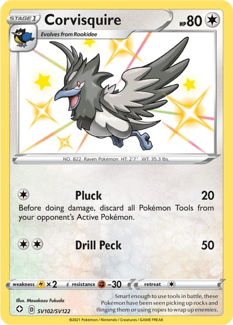 Corvisquire Pokémon card