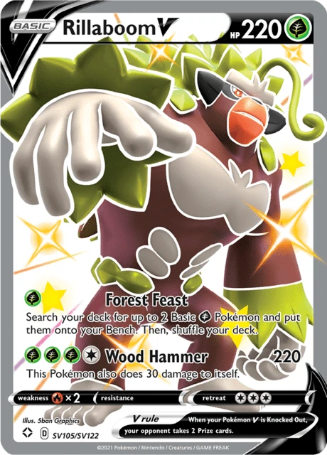 Rillaboom V Pokémon card