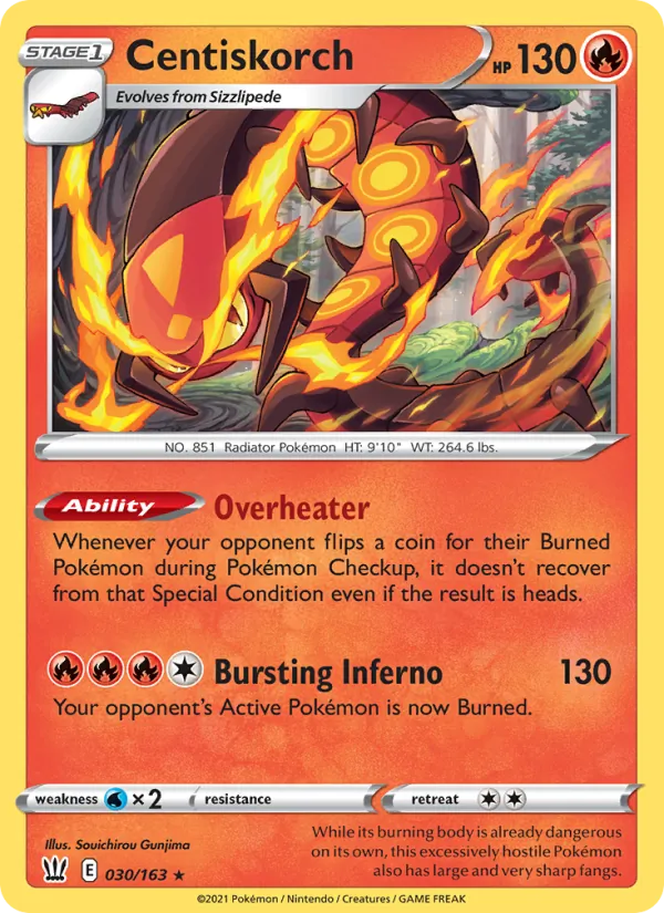 Centiskorch Pokémon card