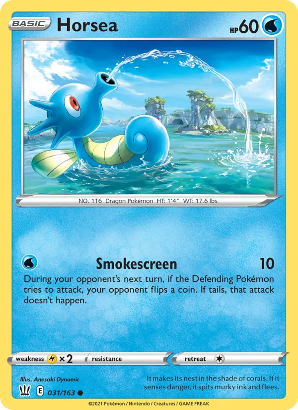 Horsea Pokémon card