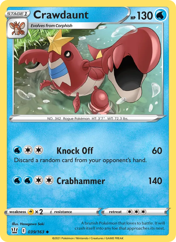 Crawdaunt Pokémon card