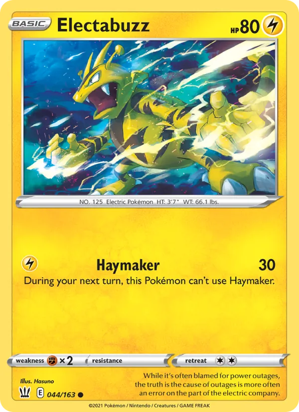 Electabuzz Pokémon card