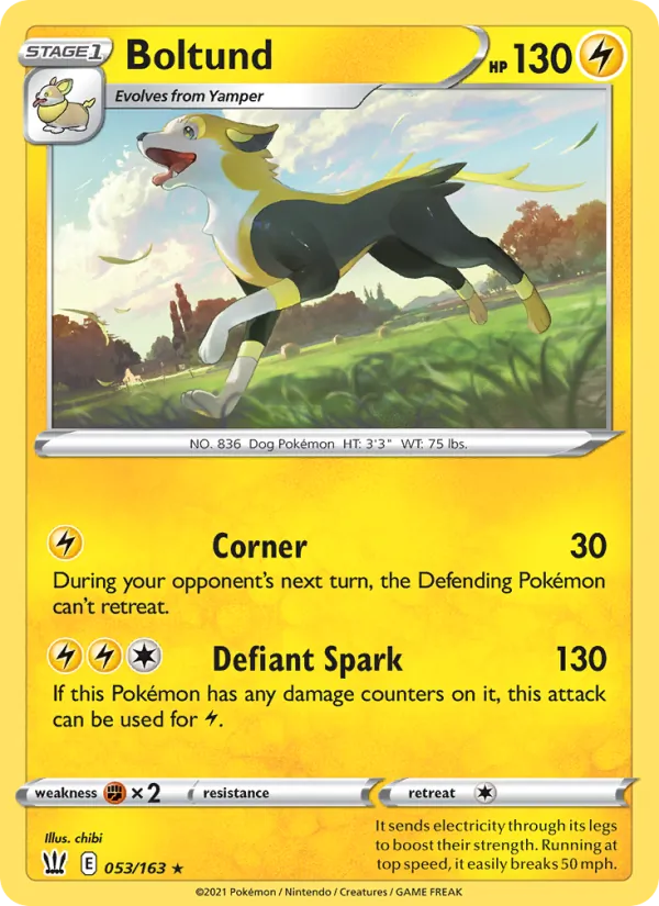 Boltund Pokémon card