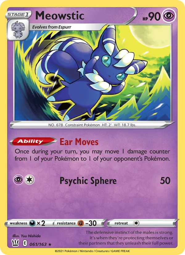 Meowstic Pokémon card