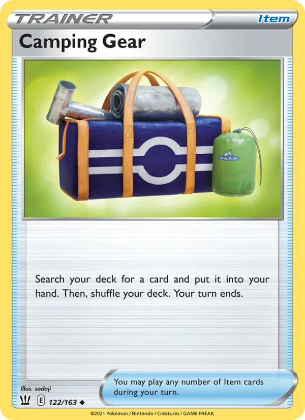 Camping Gear card