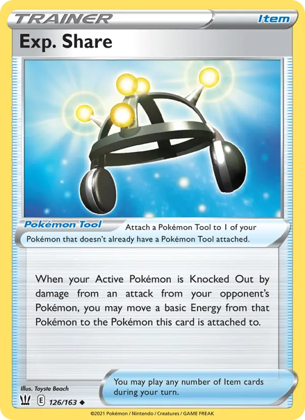 Exp. Share Pokémon card