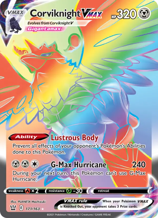 Corviknight VMAX Pokémon card