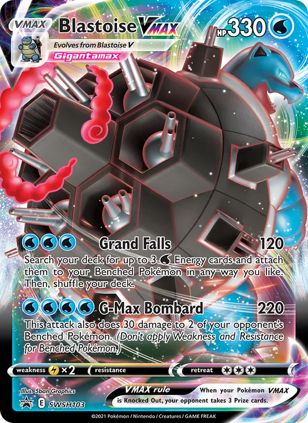 Blastoise VMAX Pokémon card