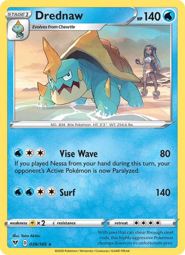 Drednaw Pokémon card