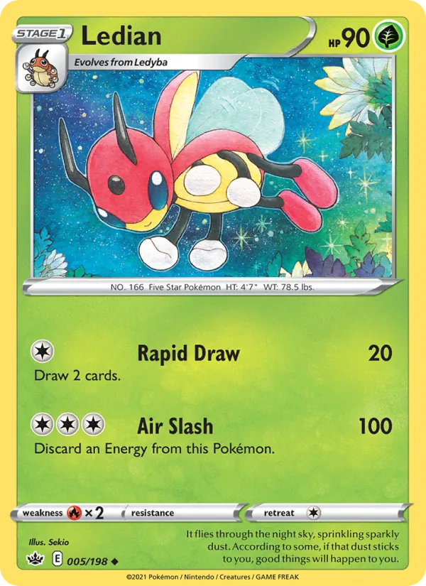 Ledian Pokémon card