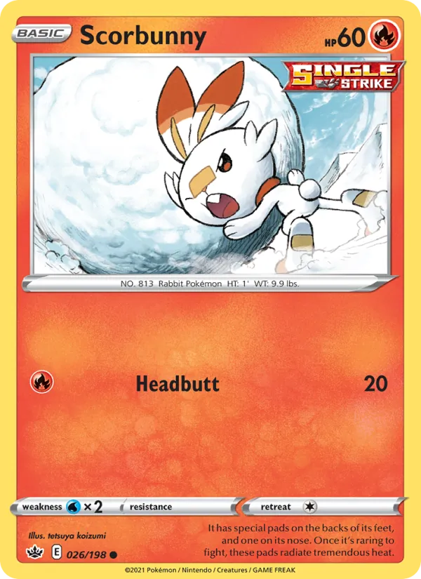 Scorbunny Pokémon card