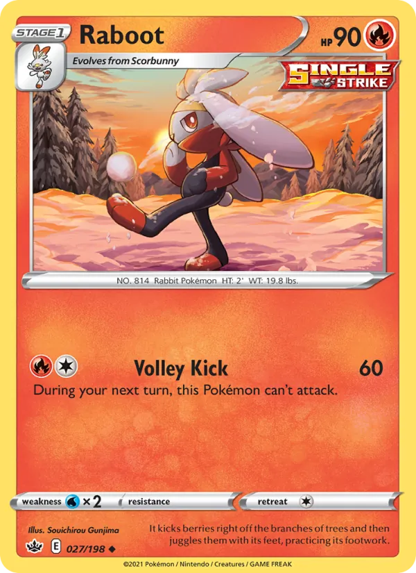 Raboot Pokémon card