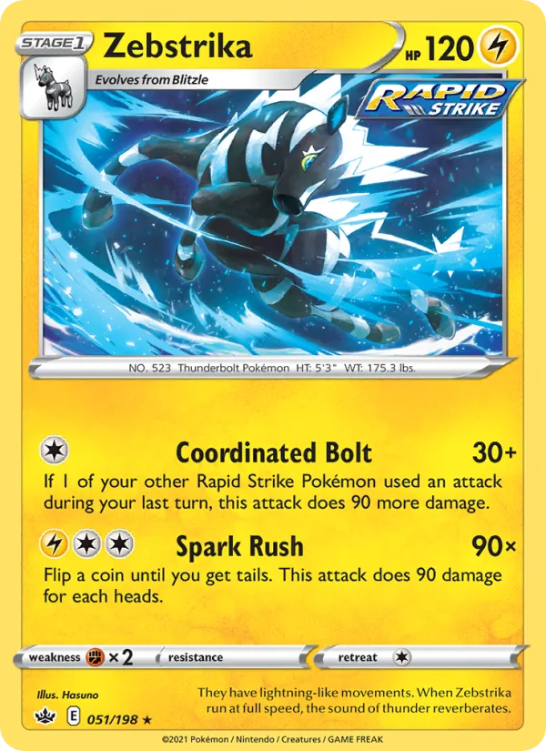 Zebstrika Pokémon card