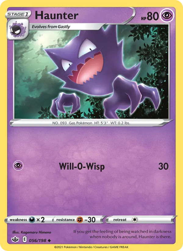 Haunter Pokémon card