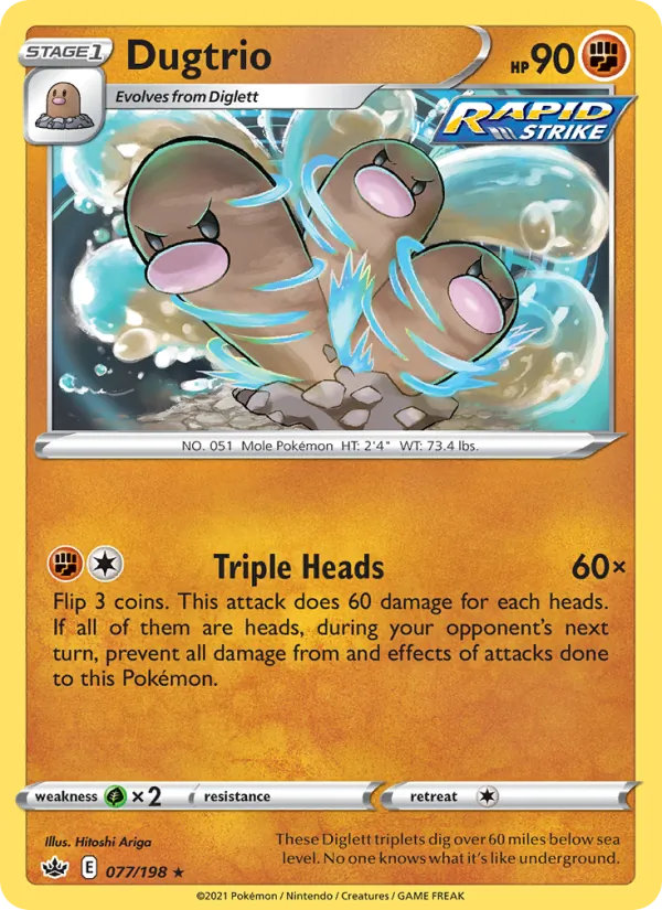 Dugtrio Pokémon card
