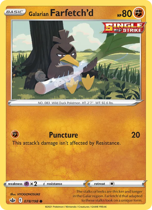 Galarian Farfetch'd Pokémon card