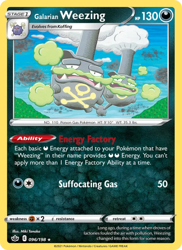 Galarian Weezing Pokémon card