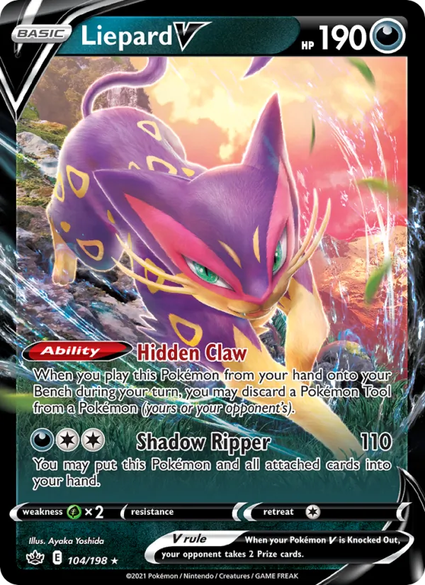 Liepard V Pokémon card