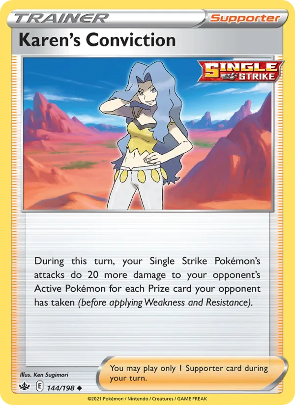 Karen's Conviction card