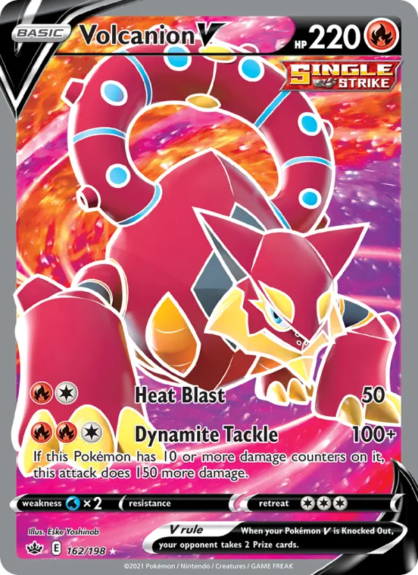 Volcanion V Pokémon card