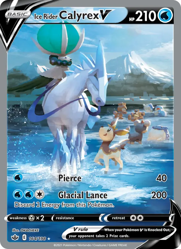 Ice Rider Calyrex V Pokémon card