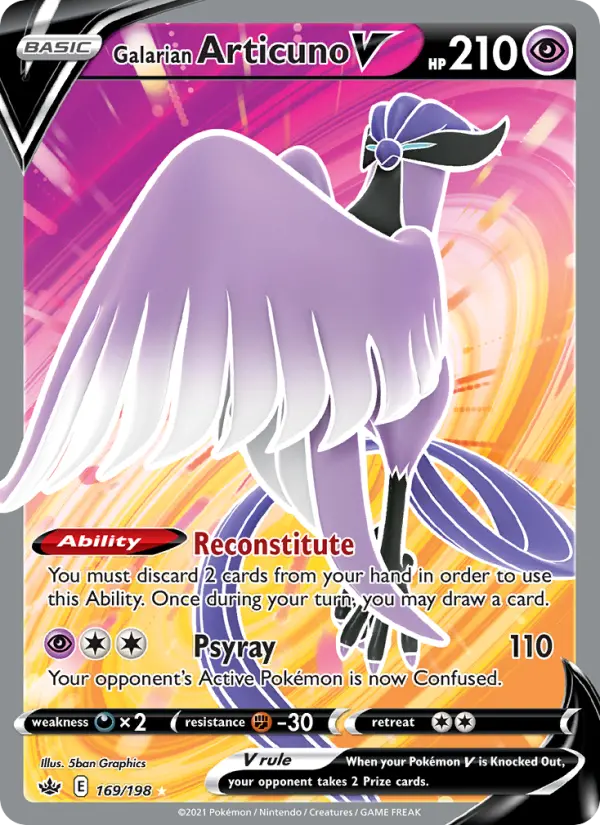 Galarian Articuno V Pokémon card