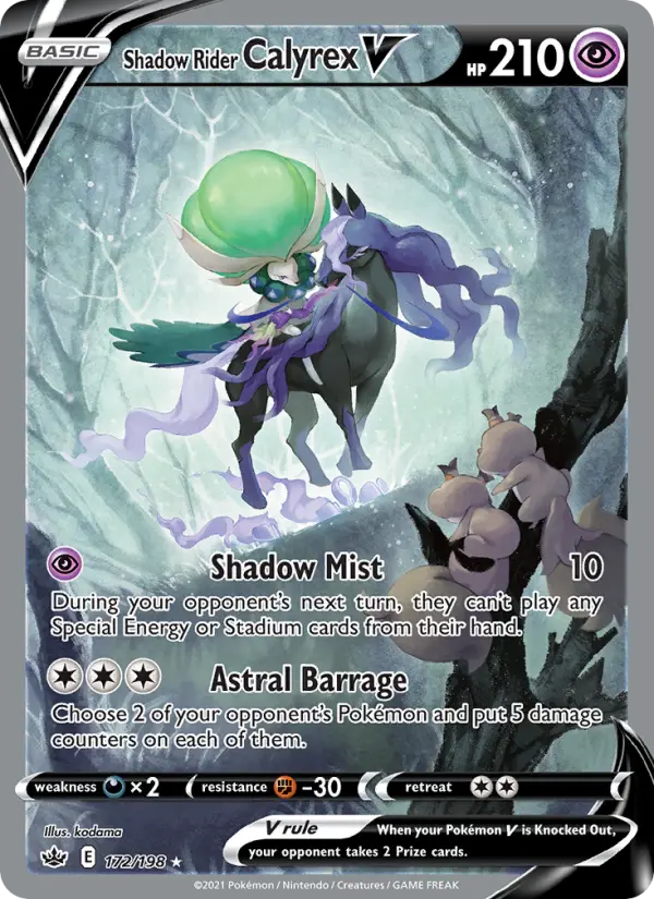 Shadow Rider Calyrex V Pokémon card